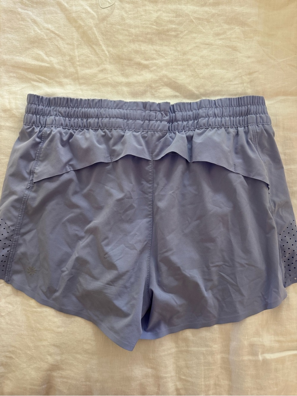 Athleta Lavender Athletic Shorts with Perforated Side Panels - Picture 4 of 4